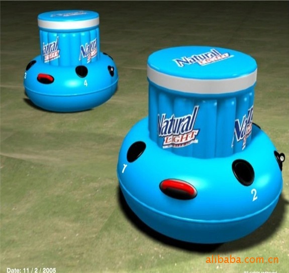 厂家供应充气冰桶 加盖户外冰桶 蓝色吹气冰桶 充气蓝色冰桶