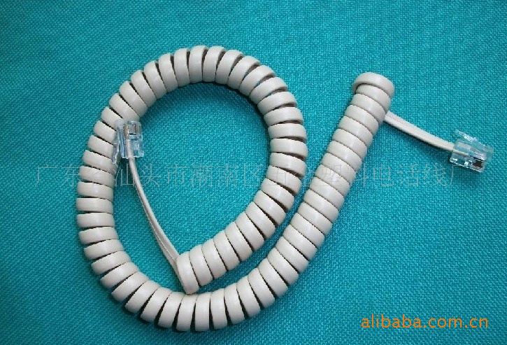 电话曲线弹簧线 多芯电话弹簧线 四芯电话弹簧线 欧式电话弹簧线