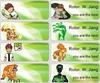 Bear the surname Name Consumables wholesale *Ben10 Cartoon Name Sticker