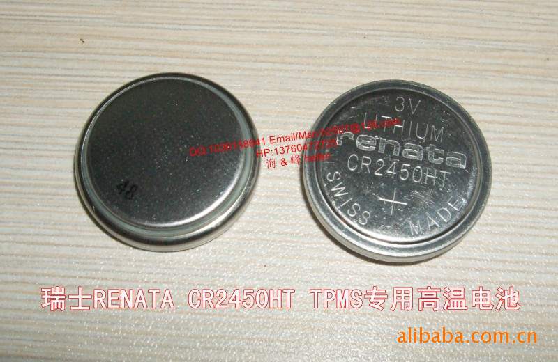 RENATA瑞士CR2450HT 电池125度高温TPMS胎压电池