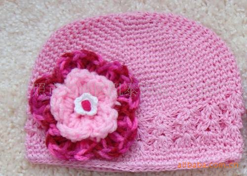 供应手钩花辅料 编织花辅料 手勾花 手勾花边 毛线花 帽子