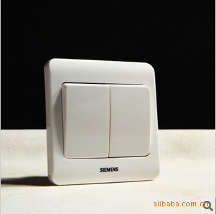 西门子开关插座面板远景系列-二开双控开关-雅白色(双防伪,正品)