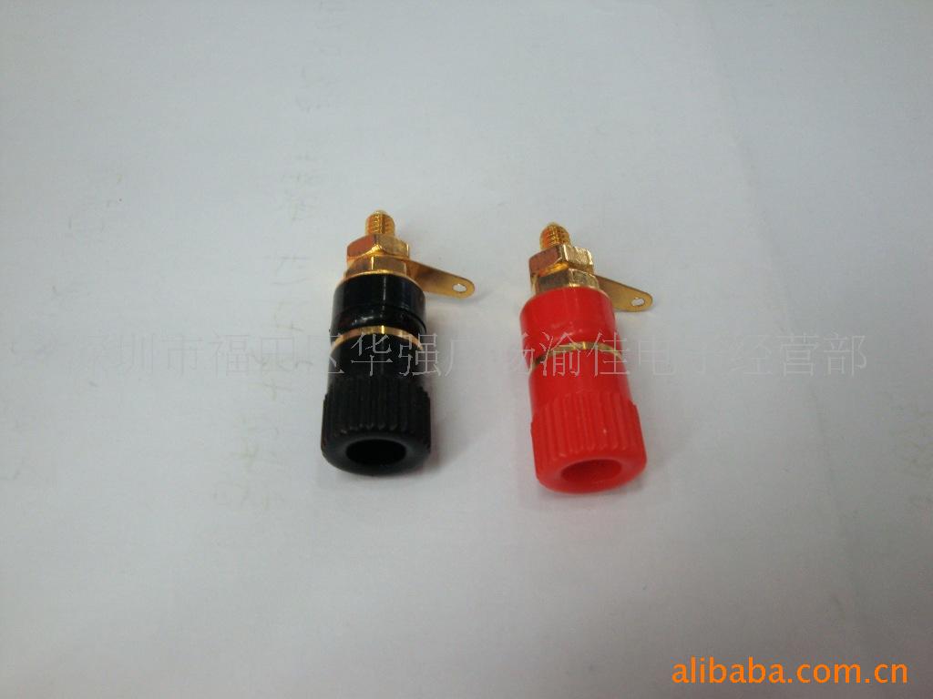 台湾产 纯铜镀金接线柱 音响喇叭接线柱 仪器输出端子 香蕉插座