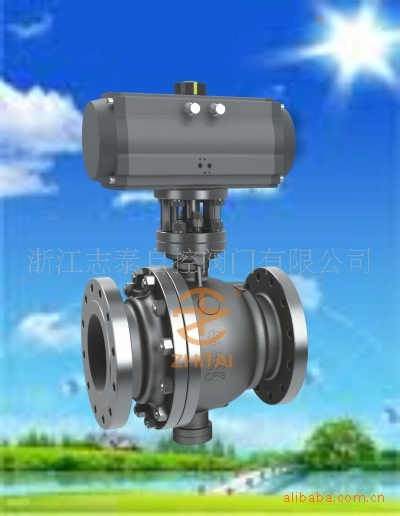 气动固定式球阀/气动球阀/气动f法兰球阀