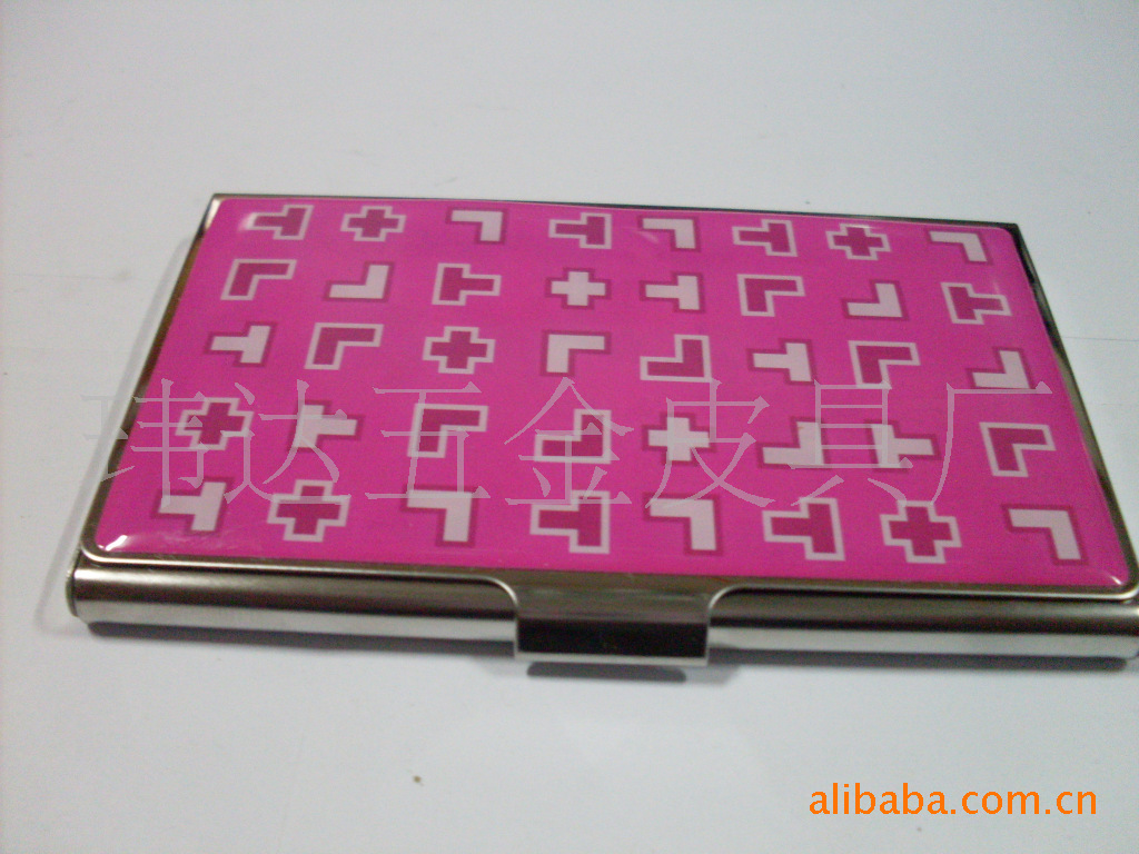 简约名片夹男女士韩版不锈钢时尚创意金属名片盒定制LOGO刻字|ms