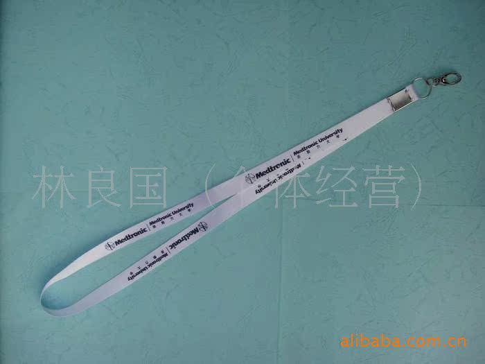 厂价做印刷1.5CM白色吊绳 挂绳 展会证吊绳