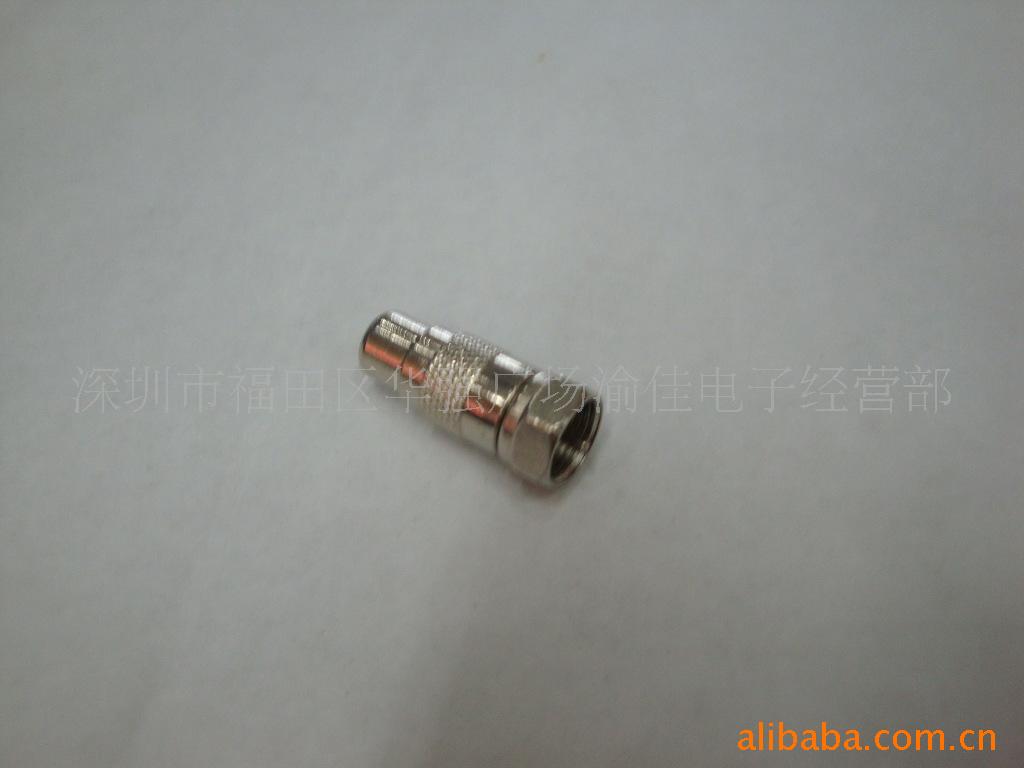 RCA母转F公 英制F头转换插 AV母转F公 莲花转F插