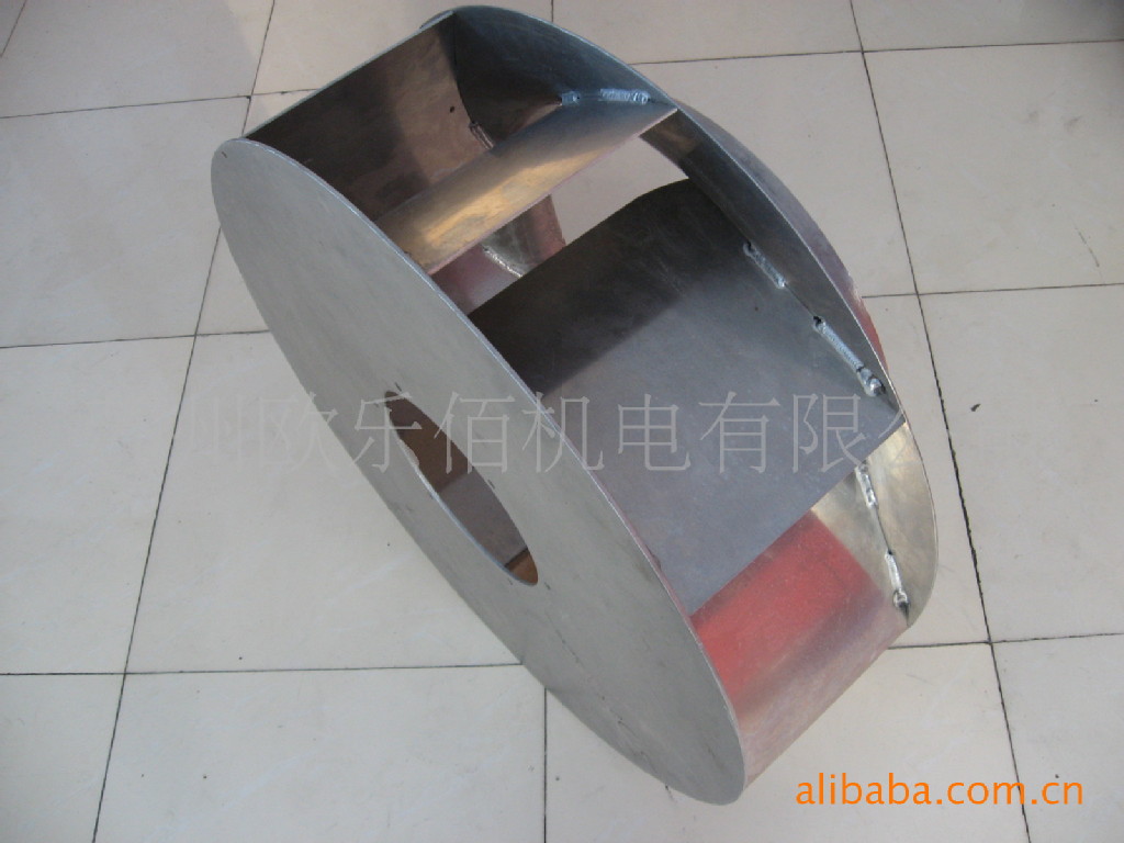 供应Φ450金属后倾式离心风轮 叶轮 导流圈