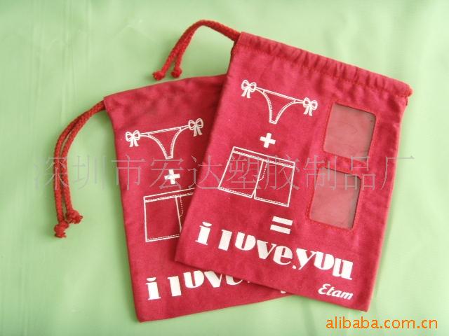 深圳厂家供应绒布袋，索口袋，束口袋，内裤袋