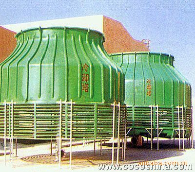 恒温冷却塔 冷却水处理设备 中央空调圆形逆流式玻璃钢冷却塔