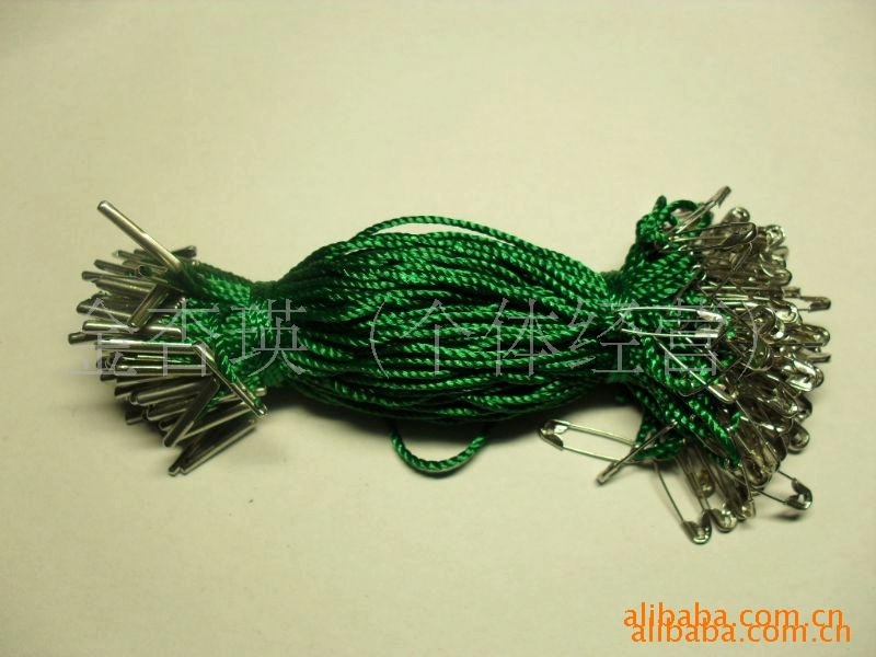 厂家供应新款服装商标的吊绳 涤纶线可挂牌吊粒货源地直销可批发