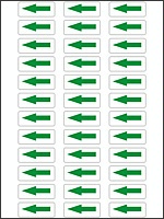 供应永实高级自粘秘标签YS010不干胶绿色箭头