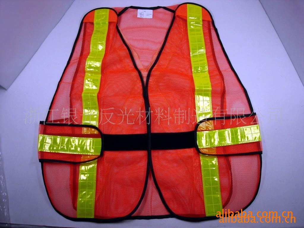 银光材料厂家直销 供应荧光背心交通施工场所可用（图）