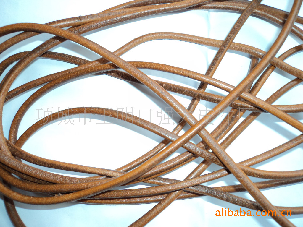 【厂家直销】河南强大5MM牛皮绳 真牛皮跳绳绳子