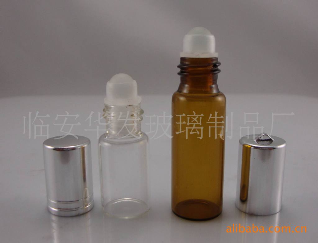 厂家直销 玻璃香水瓶 女士高档精油滚珠瓶 茶色滚珠瓶