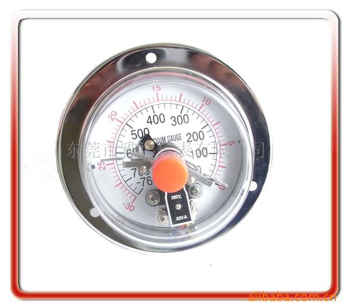 优质供应100MM轴向带边全钢电接点真空压力表 电接点真空表