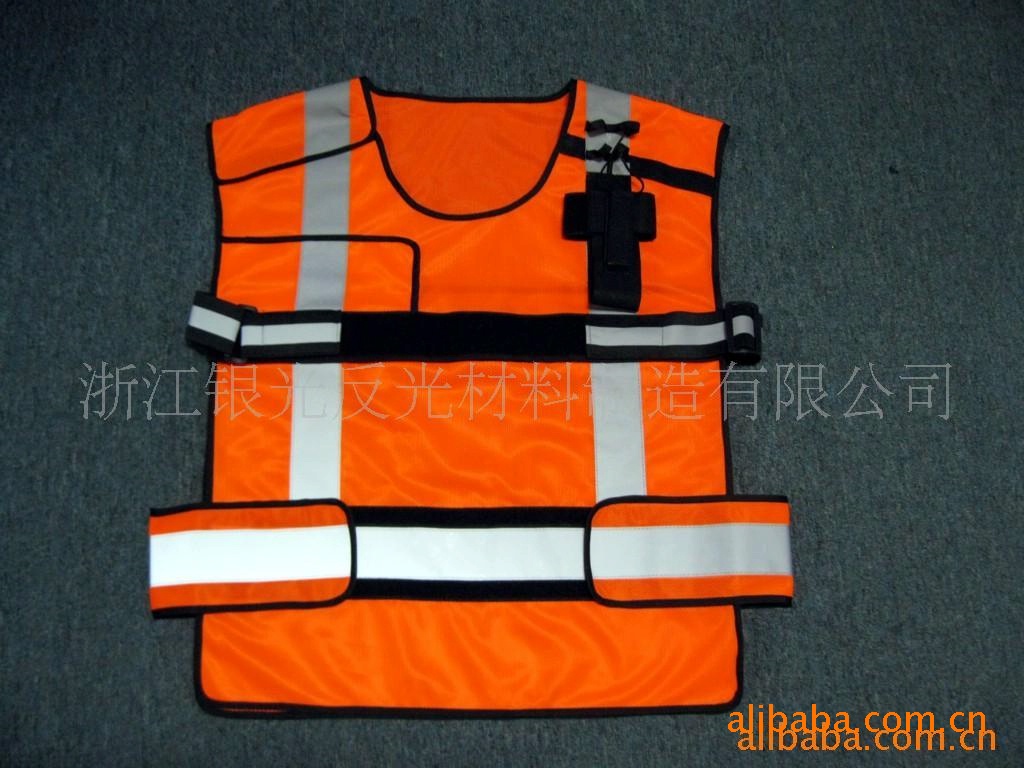 厂家直销 银光材料 荧光针织面料供应银光背心