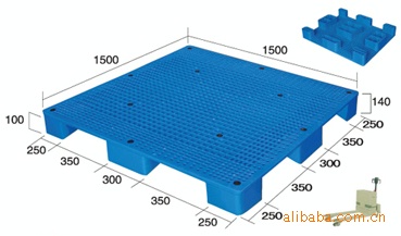 供应塑料托盘，1515网格九脚托盘