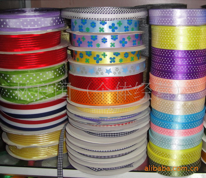 三顶牌尼龙1.0点带彩带丝带织带礼品带多种颜色