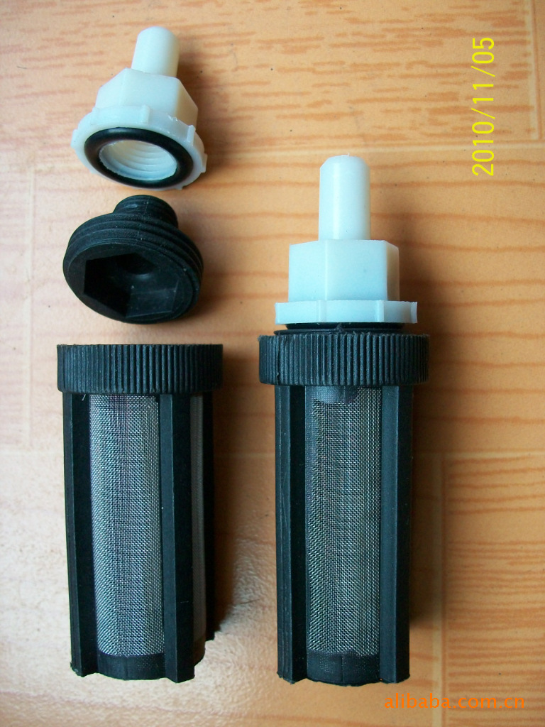 滤网喷雾器配件 洗车器配件 白底喷雾器吸水座 接口直接10mm