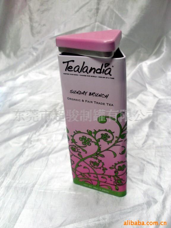 供应花茶铁罐 铁盒 三角罐 马口铁罐 礼品罐 高档茶叶罐