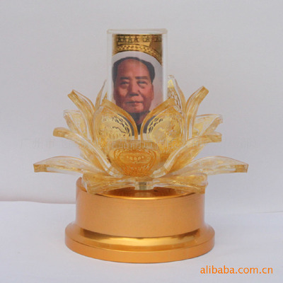 厂家直销无缝热压有机工艺品佛教法器吉祥物莲花汽车香水座批发