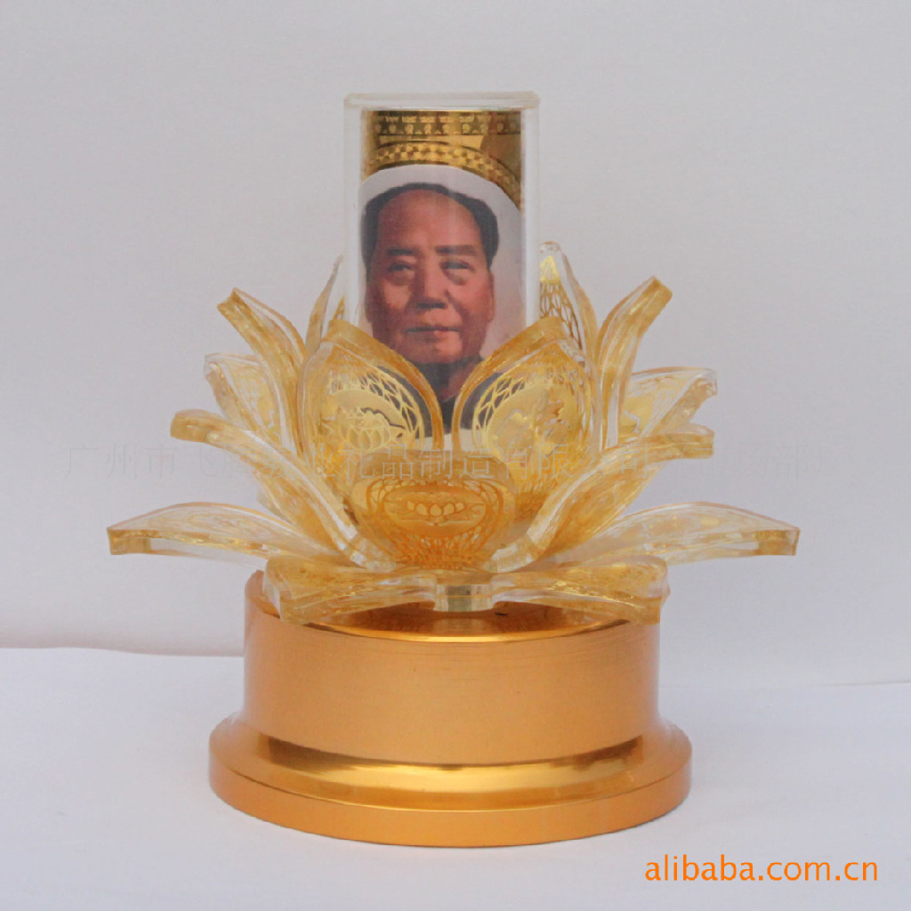 厂家直销无缝热压有机工艺品佛教法器吉祥物莲花汽车香水座批发