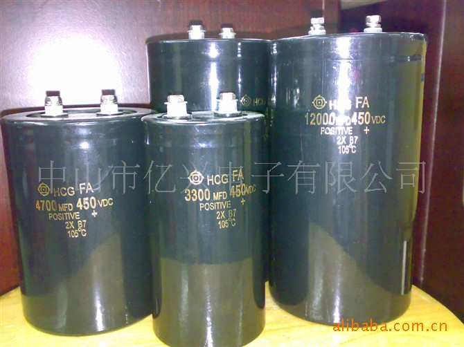 进口电解电容10000MFD450vDC  体积：90*160