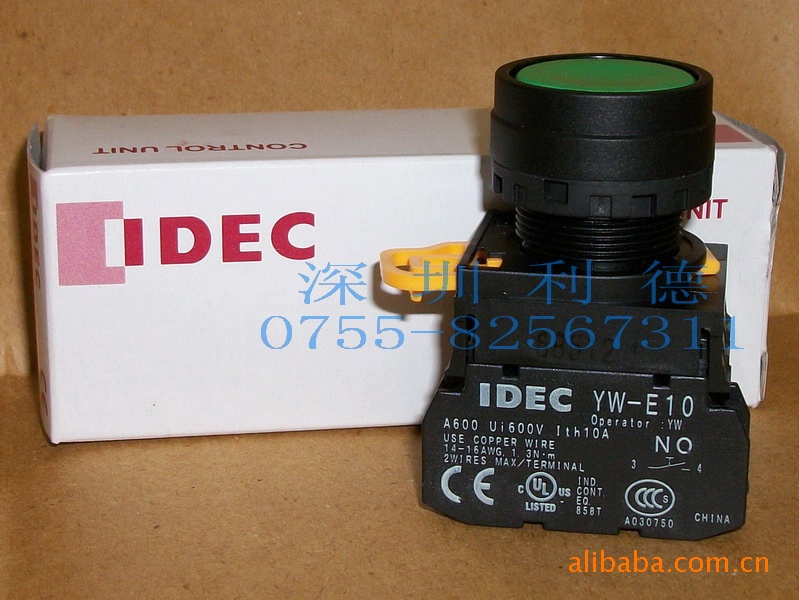 IDEC 平头按钮 YW1B-M1E10-G