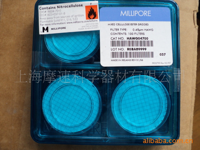 MILLIPORE密理博SDI膜HAWG04700 0.45um 带网格