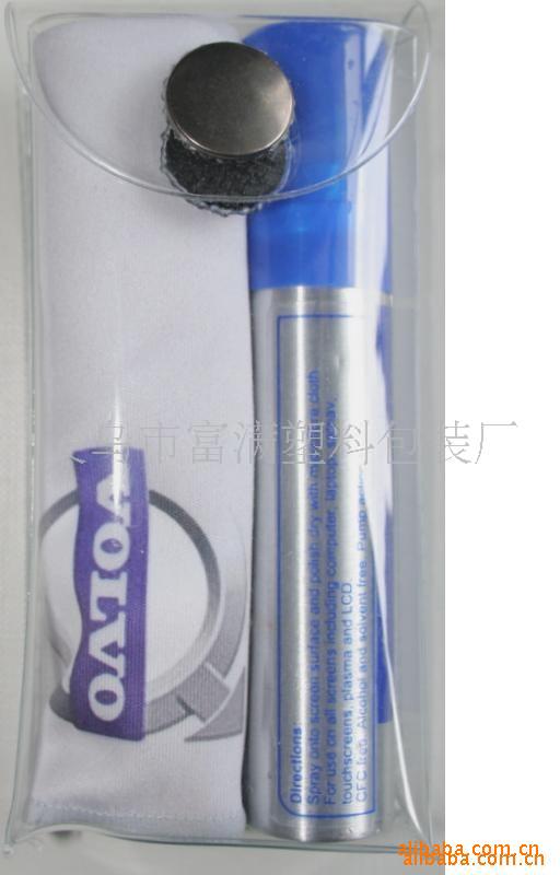 拉链袋 扣子PVC透明袋  清洁布包装袋 PVC酒袋