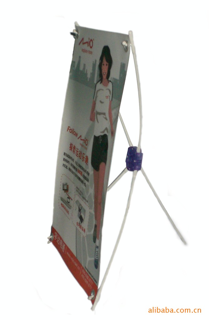 迷你型桌面X展架25*42CM鹰牌展具便携式展示架画面制作