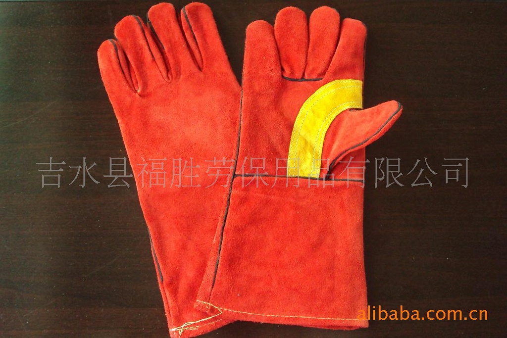 Manufactor Direct selling supply 14 inch Jaws of death Strengthen Cow Split Electric welding glove cowhide Protective gloves