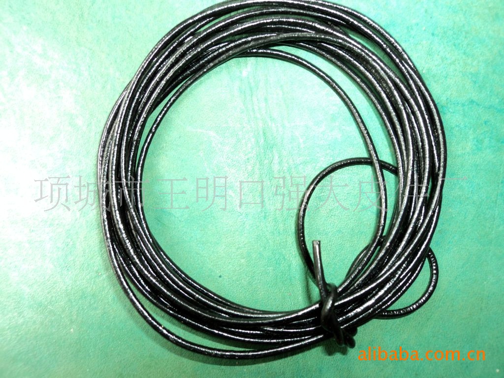 【特卖0.6元一米】河南强大黑色2.5MM圆牛皮绳