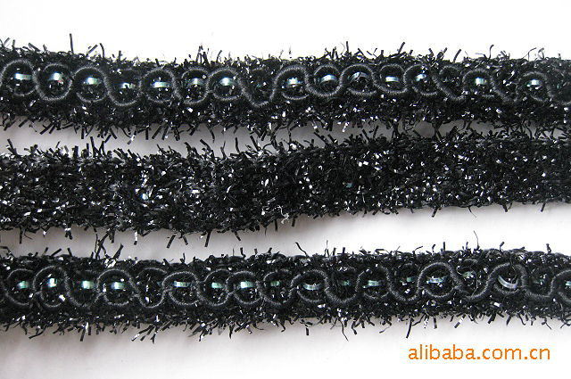 服装辅料 加玻璃丝8字形花边1CM