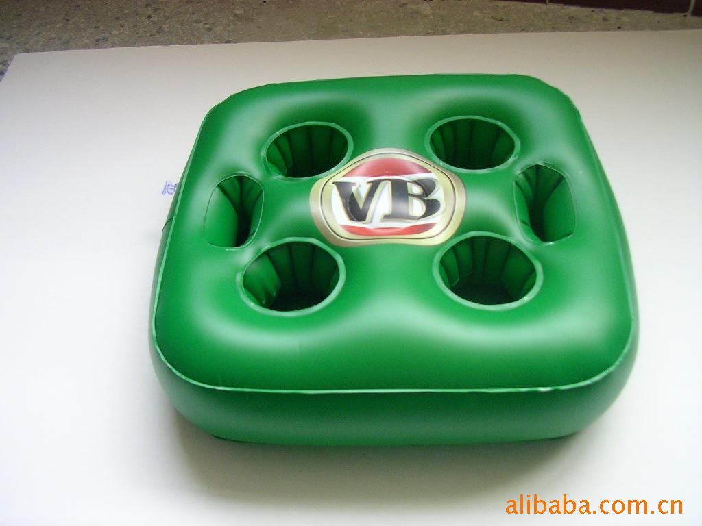 东莞厂家供应绿色方形杯座  充气圆形杯座  定制充气40cm可乐杯垫