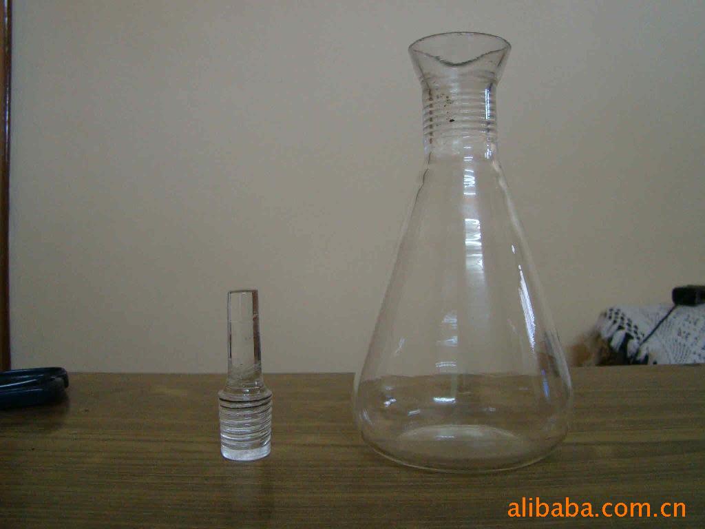石英玻璃，石英特规容器，内螺口瓶，外螺纹塞