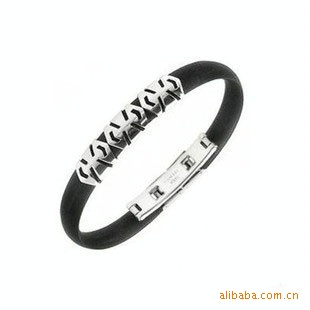 Stainless steel silica gel Bracelets fashion lovers Bracelets Silicone hand ornaments