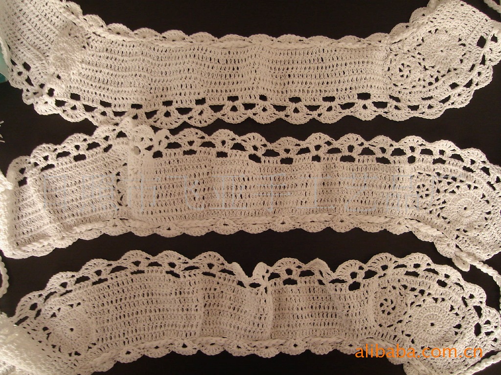 供应手钩花边。衣领花边。花边，手工钩编花款式。