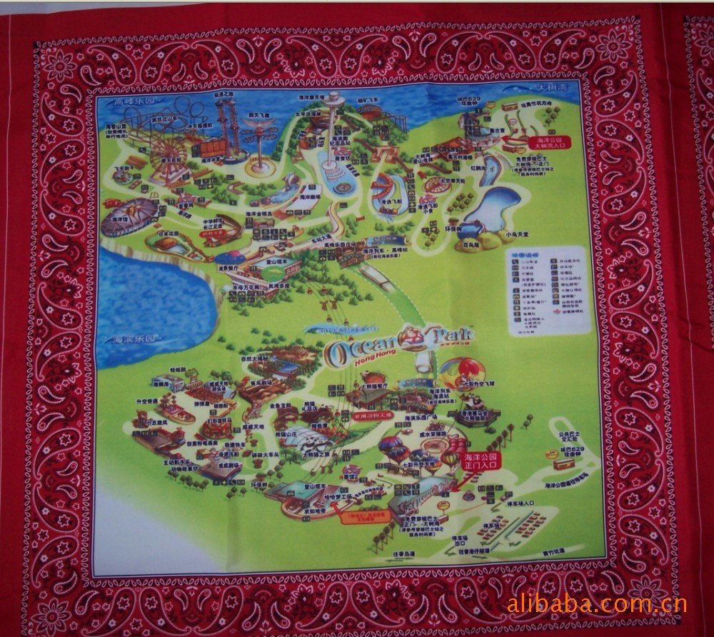 厂家直销 60cm 涤棉地图图案布料印花|ms