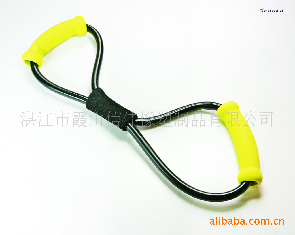 供應(yīng) 彈性乳膠管多環(huán)拉力器 泡棉把手拉力繩 O字型8字型規(guī)格齊全