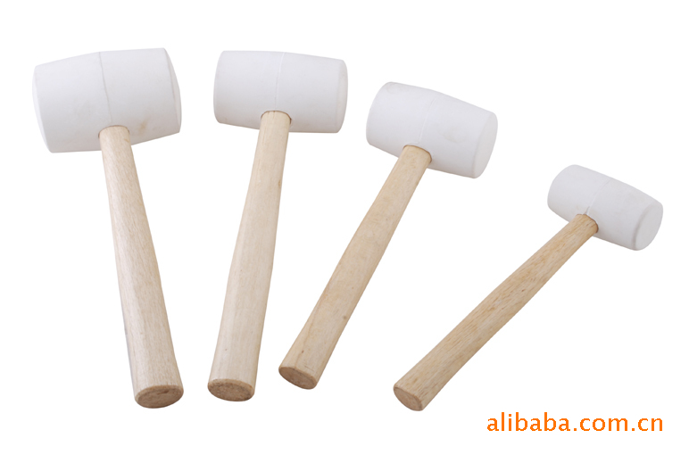 供应橡胶锤之美式木柄白色橡胶锤