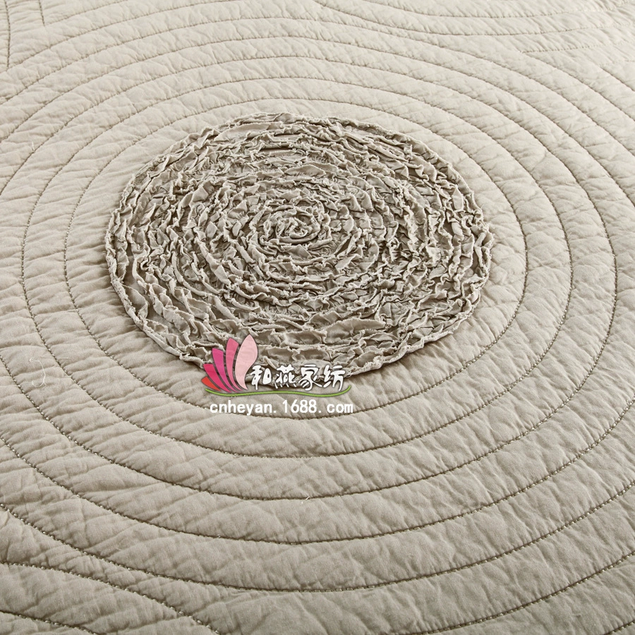Quilted set handmade, bedding, 3-piece set, American style