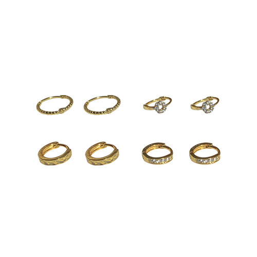 Small earrings, simple and fashionable Japanese and Korean versatile hoop earrings, earrings, student fashion, simple and versatile temperament