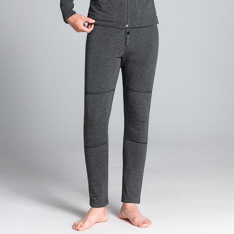 Quần legging nam lót lông cừu chống lạnh mùa đông, eo cao giữ nhiệt cashmere dày — YF20811 lót lông nam