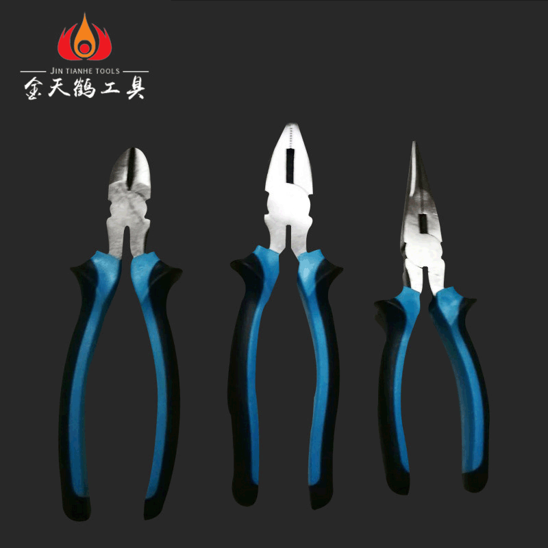 供应金天鹤钢丝尖咀斜咀钳老虎钳平口钳子 工业级斜嘴钳