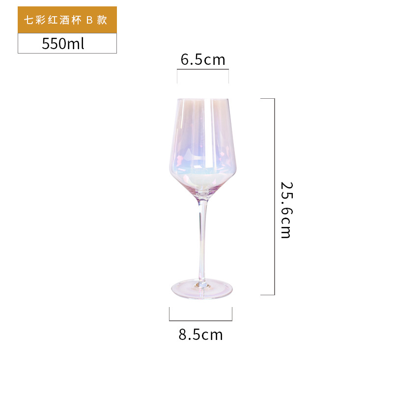 Colorido de iones chapado regalo cristal copa de vino copa de champán colorido copa de vino Copa pequeña Hada copa de vino