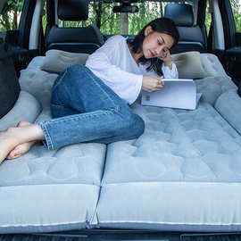 越野SUV后排车载充气床便携二用轿车车中床垫植绒多功能充气床垫
