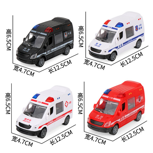 Children's toys large model boy ambulance police car cleaning toy set scooter kindergarten stall supply
