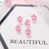 Fuchsia crab pin flower-shaped, 5 pieces